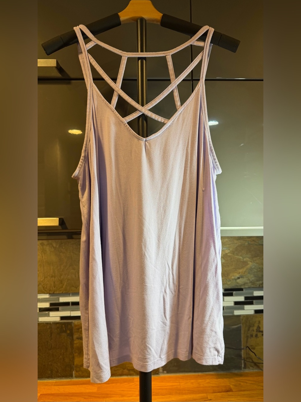 torrid Lavender Crisscross Front Tank Top with adjustable straps. Size 14/16
